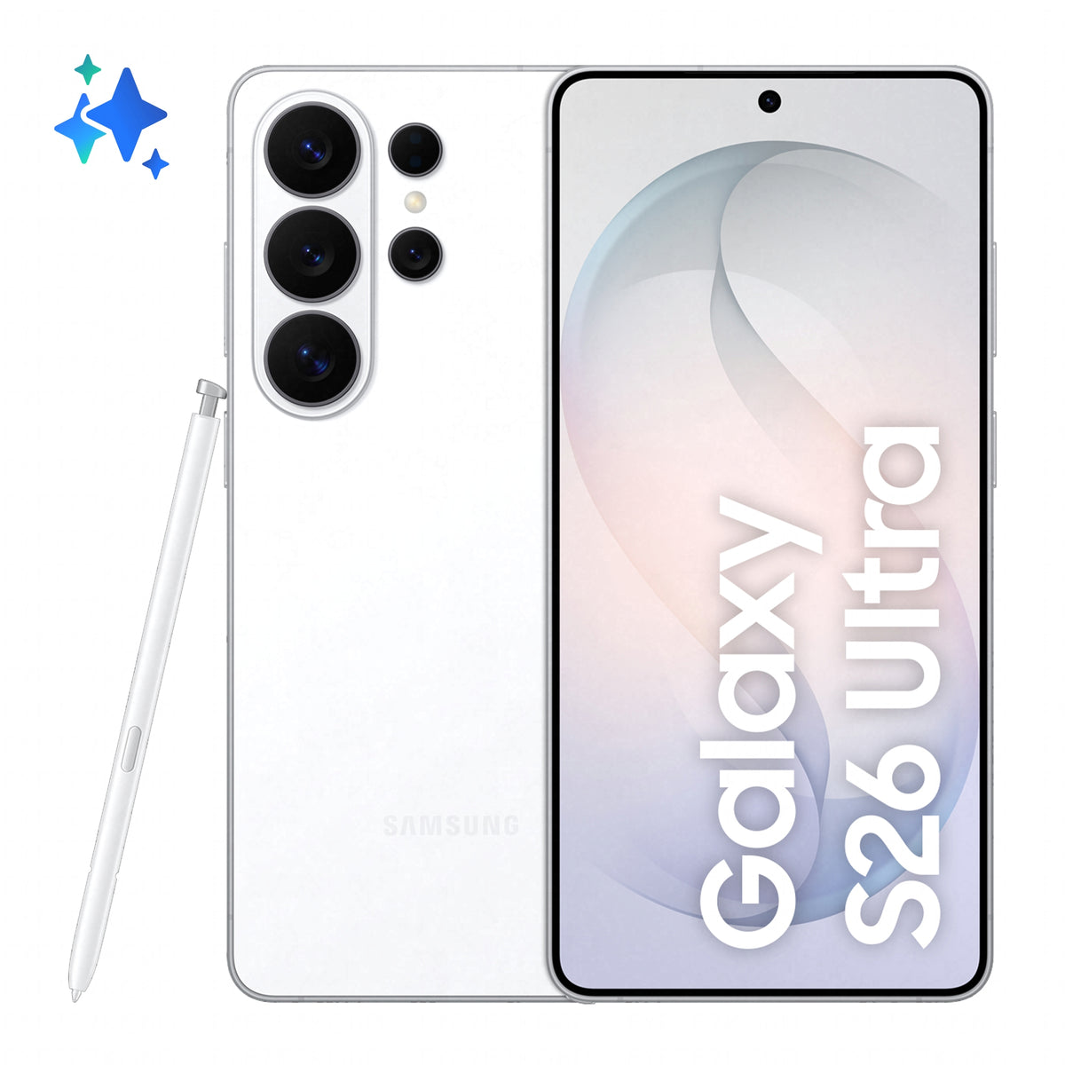 Samsung Galaxy S26 Ultra S948 5G Double SIM 16 Go RAM 1 To - Blanc - photo officielle 1 [V4.6:8806097826811:1]