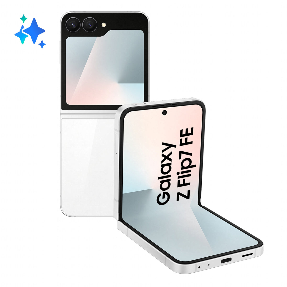 Samsung Galaxy Z Flip7 FE F761B 5G Double SIM 8 Go RAM 128 Go - Blanc - photo officielle 2 [V4.6:8806097497813:2]